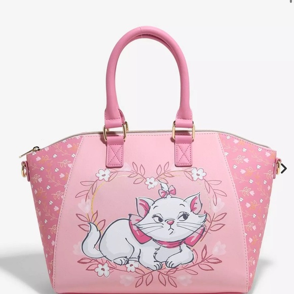 LOUNGEFLY Disney The Aristocats Marie Flowers Satchel Bag New - Picture 2 of 7
